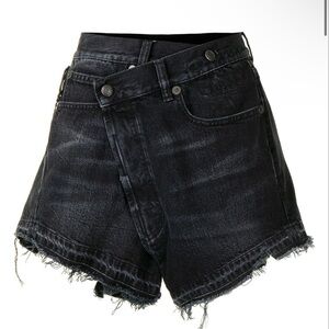 R13 Crossover Denim Shorts